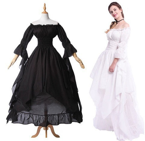 Lace Bell Sleeve Medieval Dress