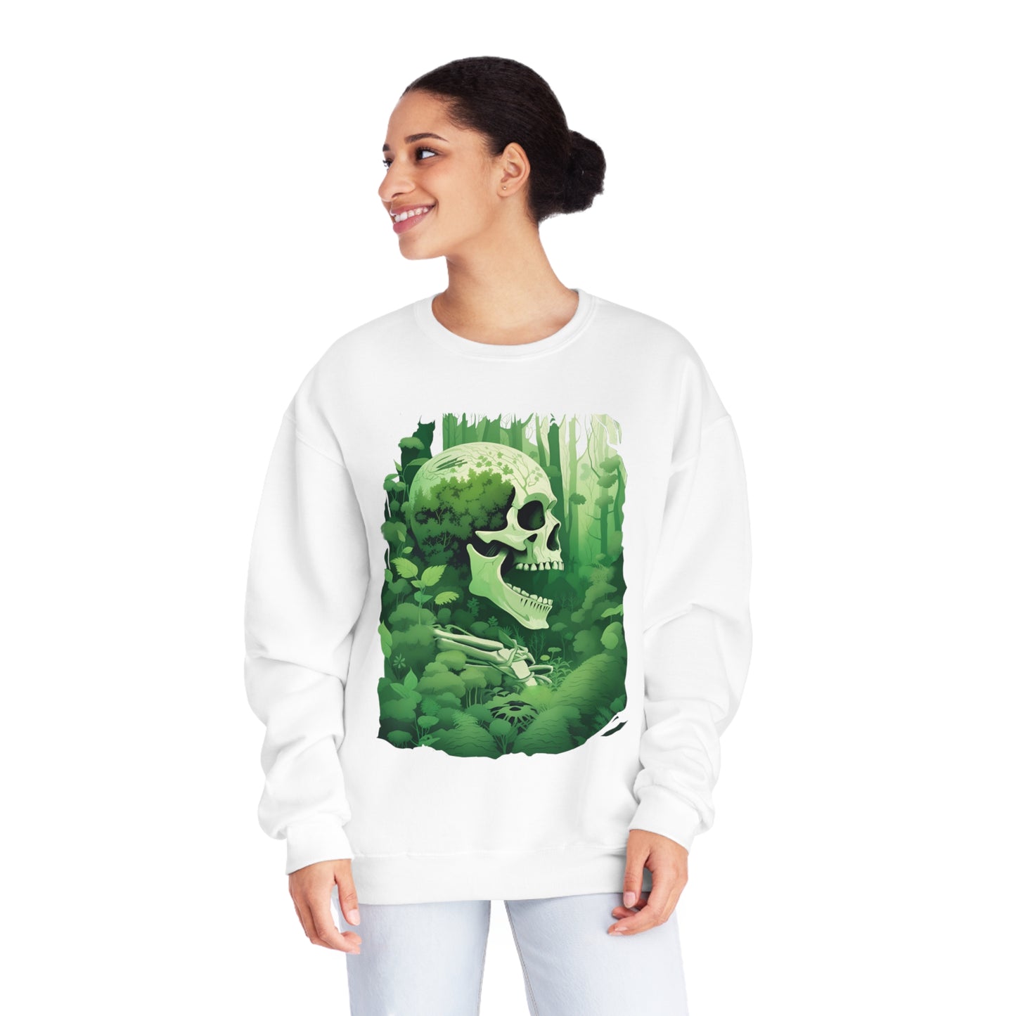 Green Overgrown Skeleton Unisex NuBlend® Crewneck Sweatshirt