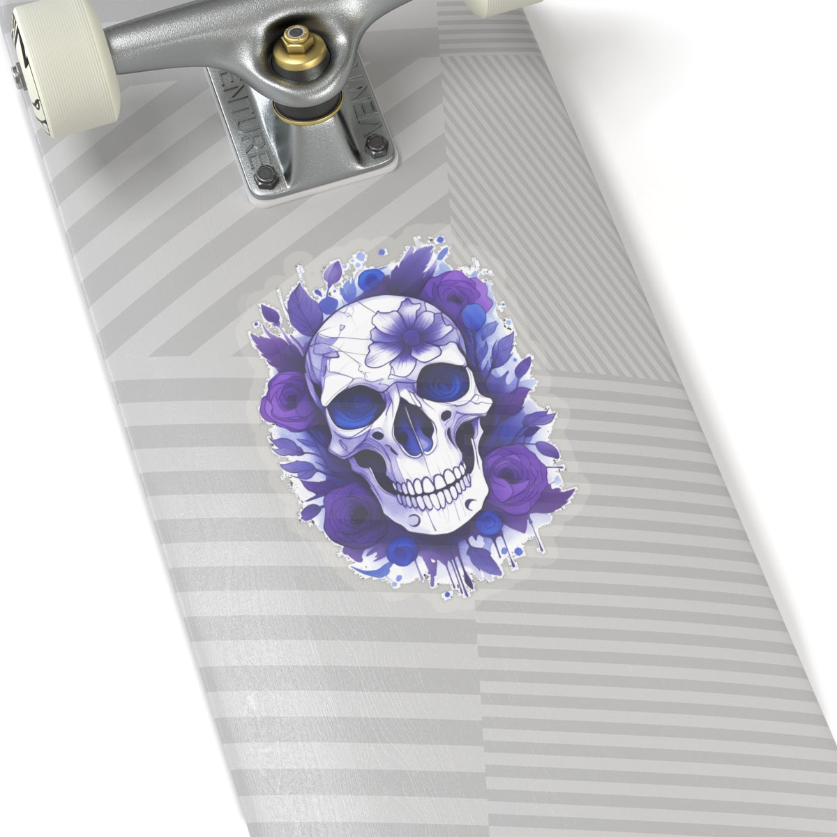 Purple floral skull Stickers