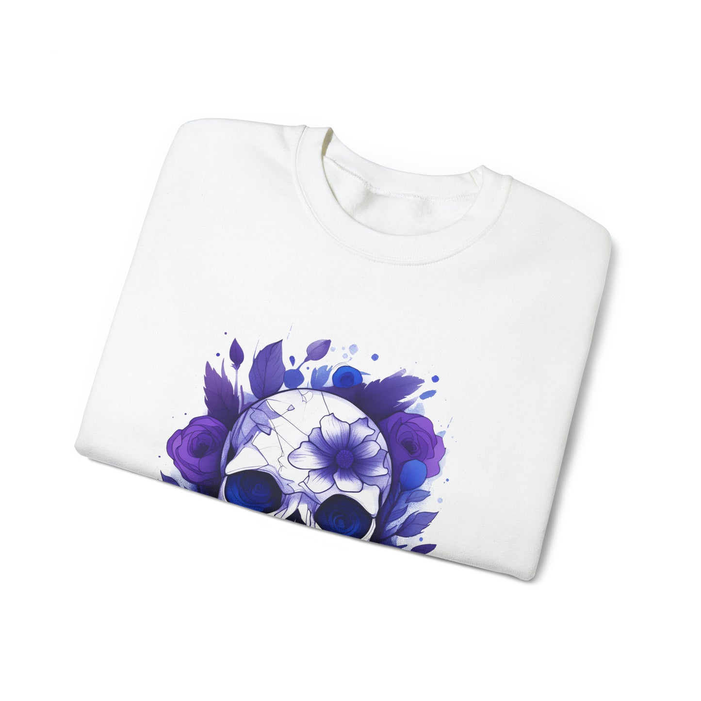 Skull and Flowers Unisex Heavy Blend™ Crewneck Sweatshirt