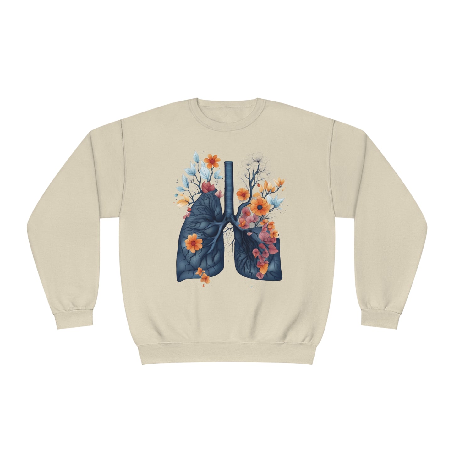 Floral lungs Unisex NuBlend® Crewneck Sweatshirt