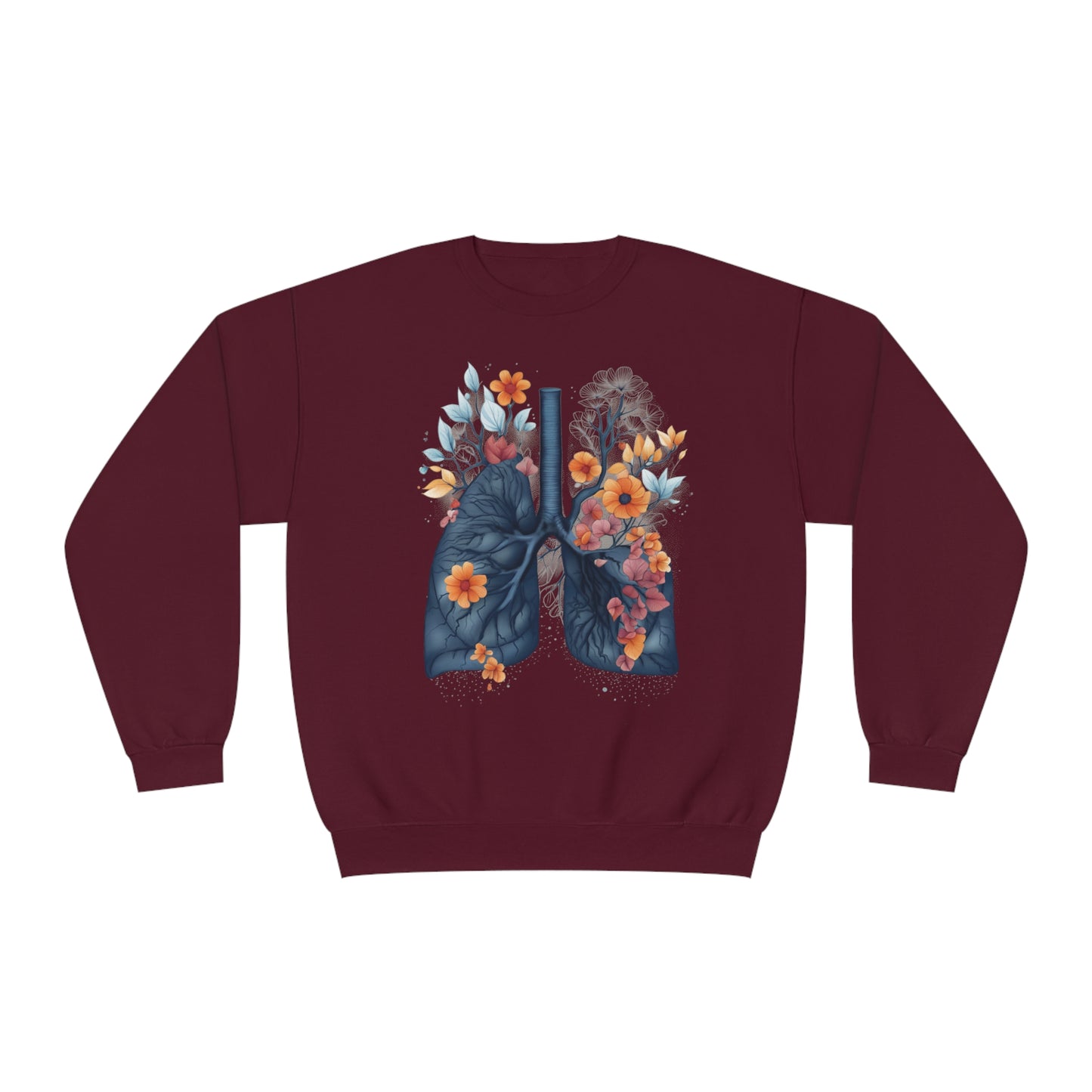 Floral lungs Unisex NuBlend® Crewneck Sweatshirt