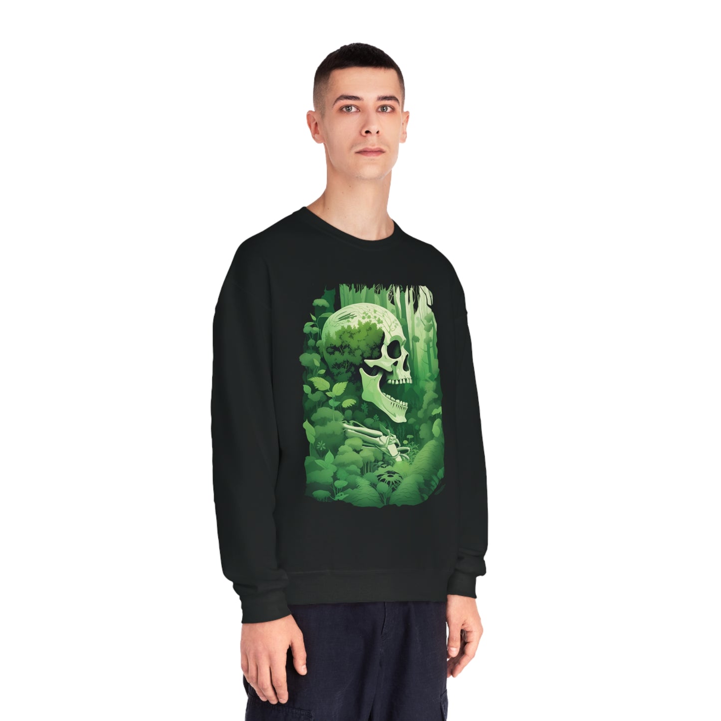 Green Overgrown Skeleton Unisex NuBlend® Crewneck Sweatshirt