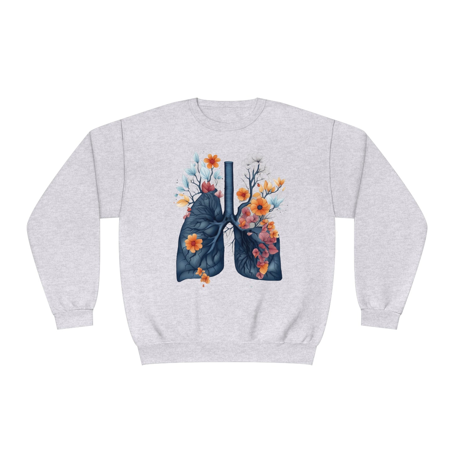 Floral lungs Unisex NuBlend® Crewneck Sweatshirt