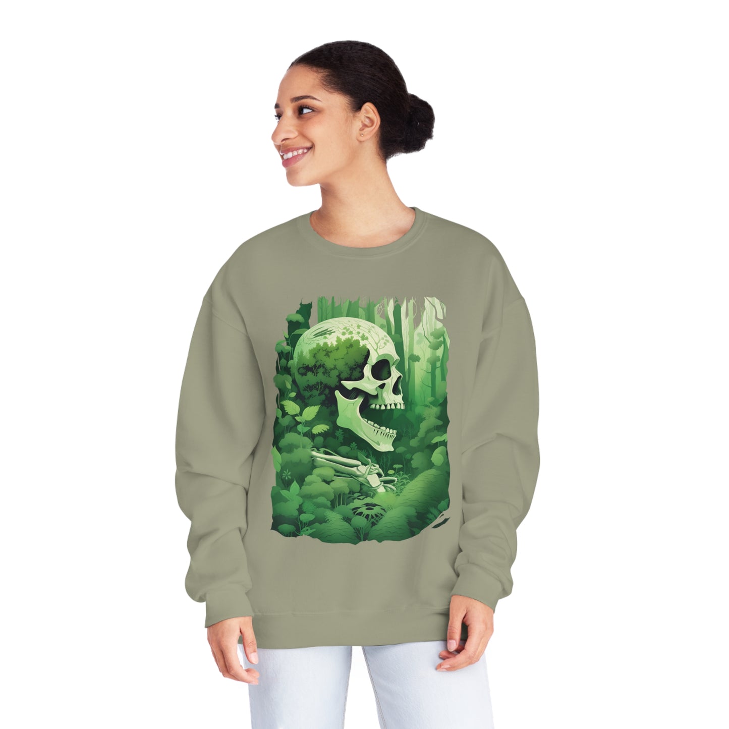 Green Overgrown Skeleton Unisex NuBlend® Crewneck Sweatshirt