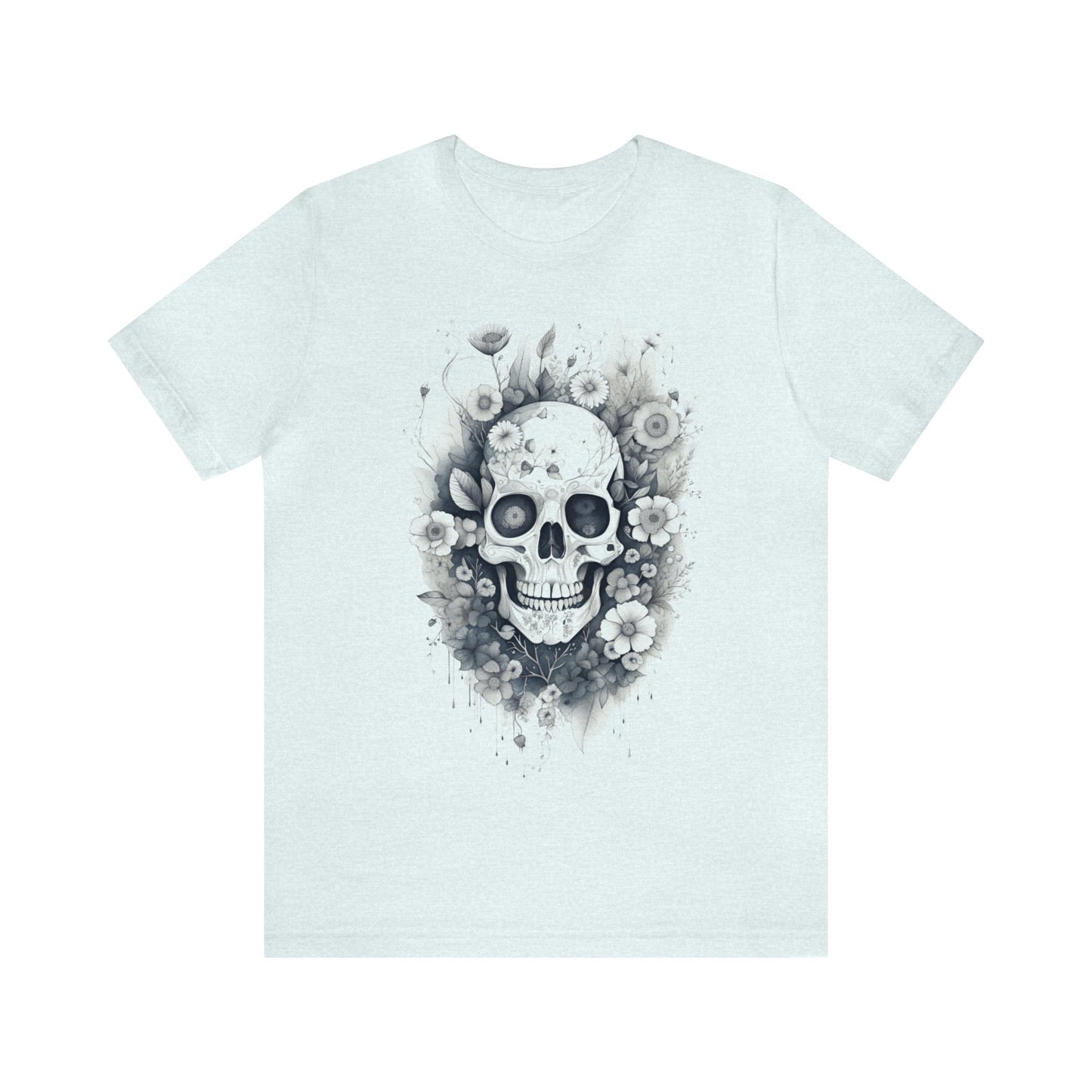 Floral Skull Unisex Jersey Short Sleeve Tee