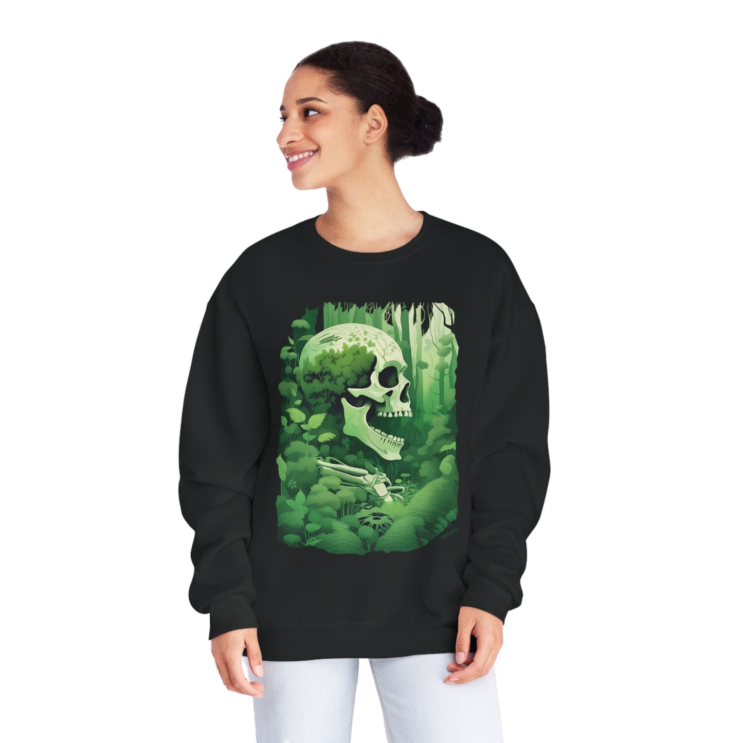 Green Overgrown Skeleton Unisex NuBlend® Crewneck Sweatshirt