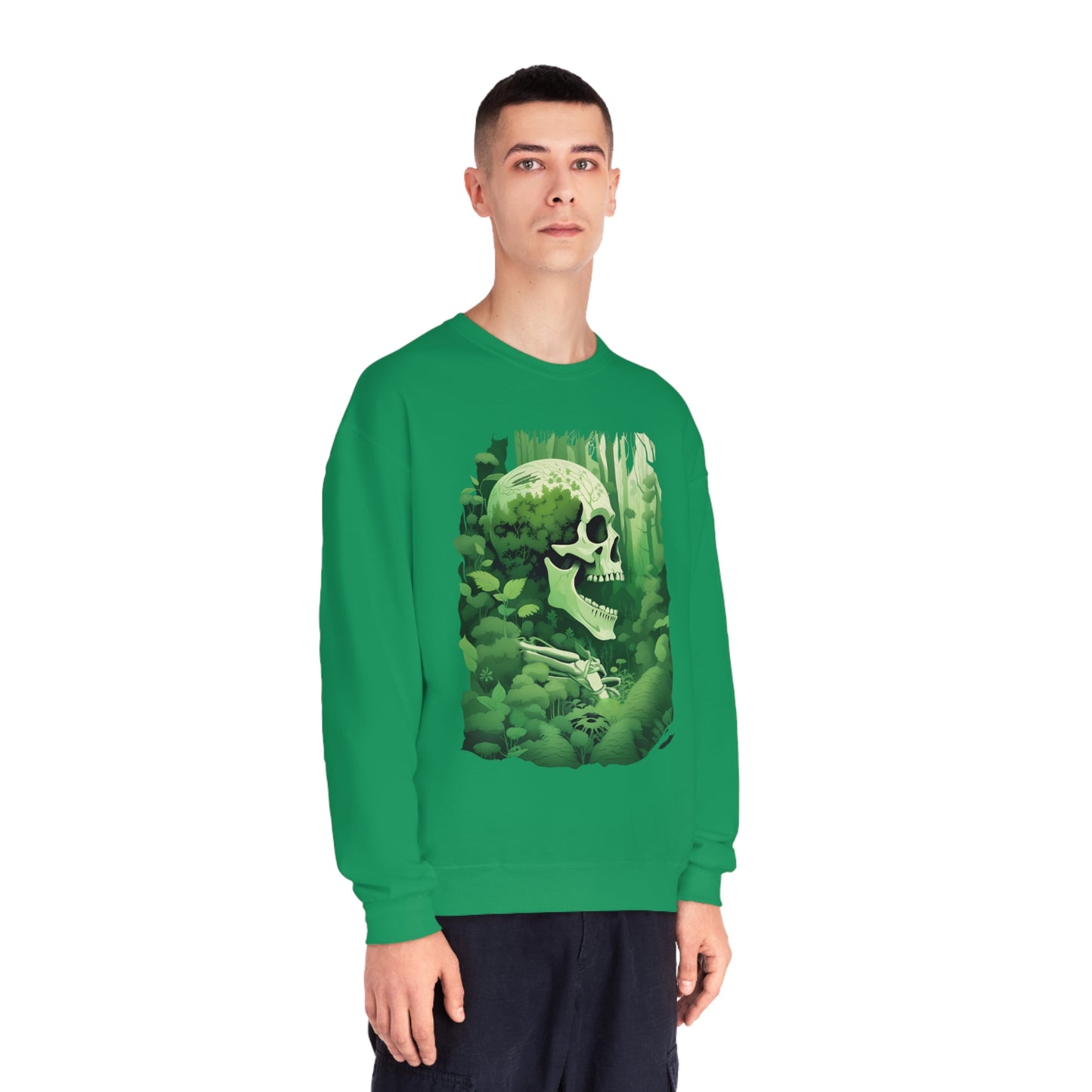 Green Overgrown Skeleton Unisex NuBlend® Crewneck Sweatshirt