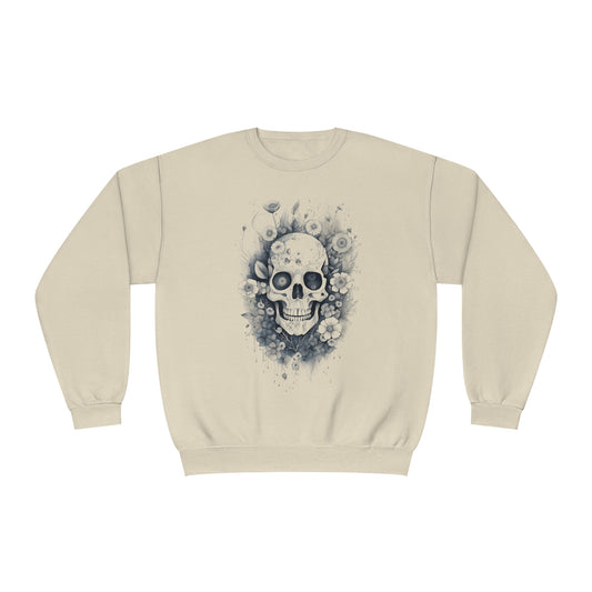 Floral Skull Unisex NuBlend® Crewneck Sweatshirt