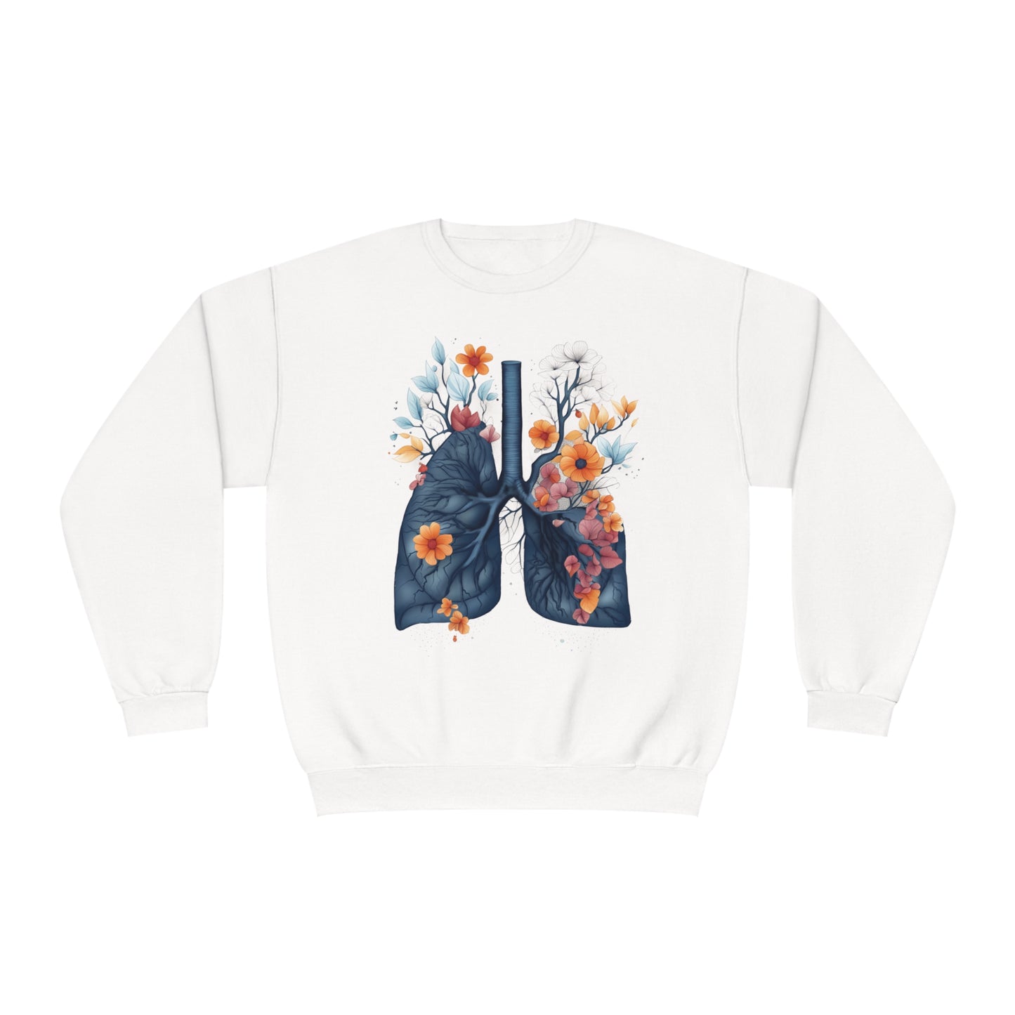 Floral lungs Unisex NuBlend® Crewneck Sweatshirt