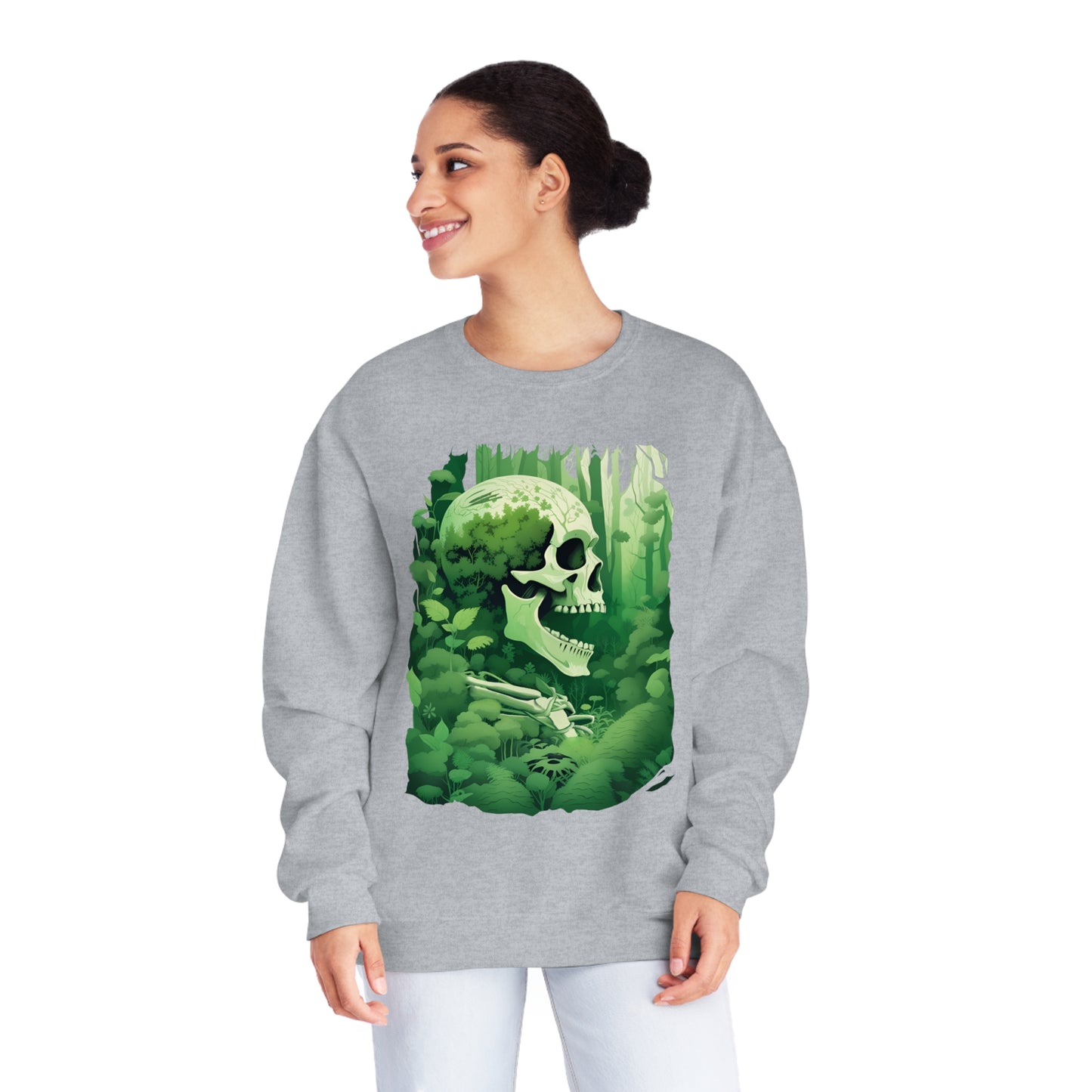 Green Overgrown Skeleton Unisex NuBlend® Crewneck Sweatshirt