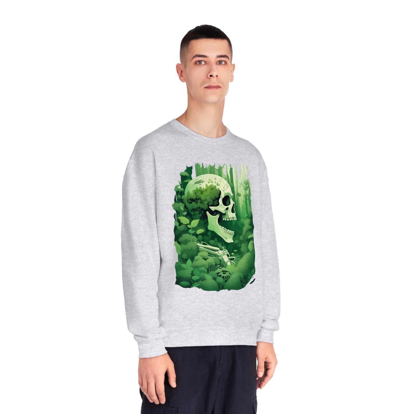 Green Overgrown Skeleton Unisex NuBlend® Crewneck Sweatshirt