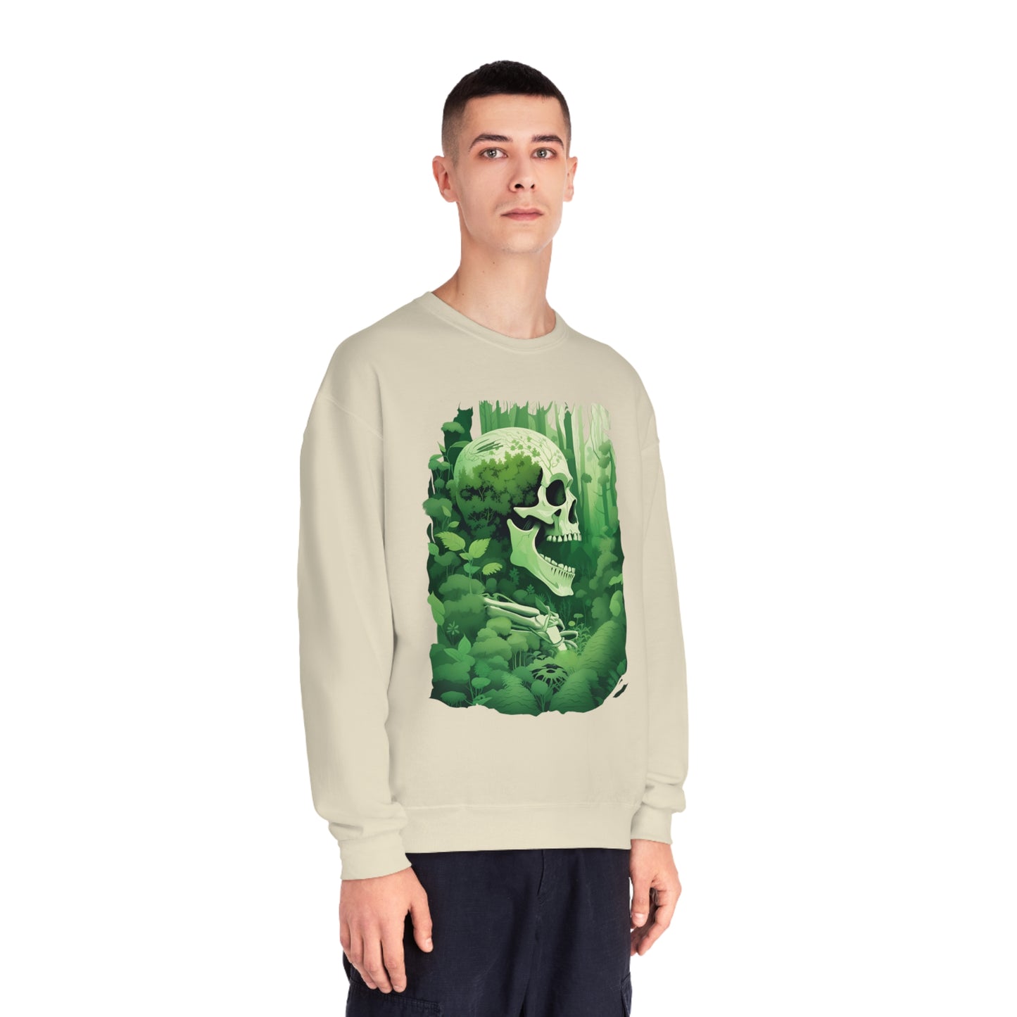 Green Overgrown Skeleton Unisex NuBlend® Crewneck Sweatshirt