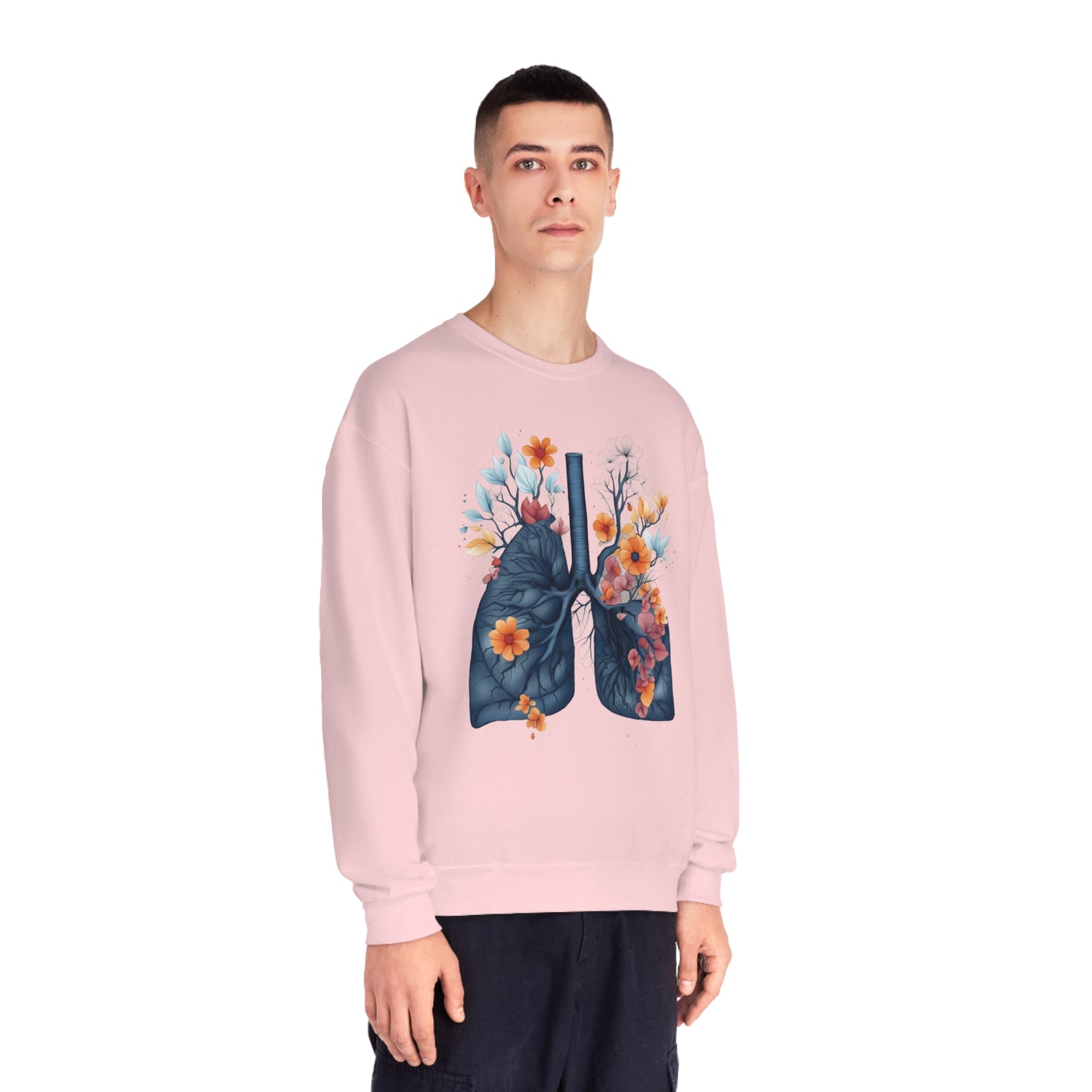 Floral lungs Unisex NuBlend® Crewneck Sweatshirt