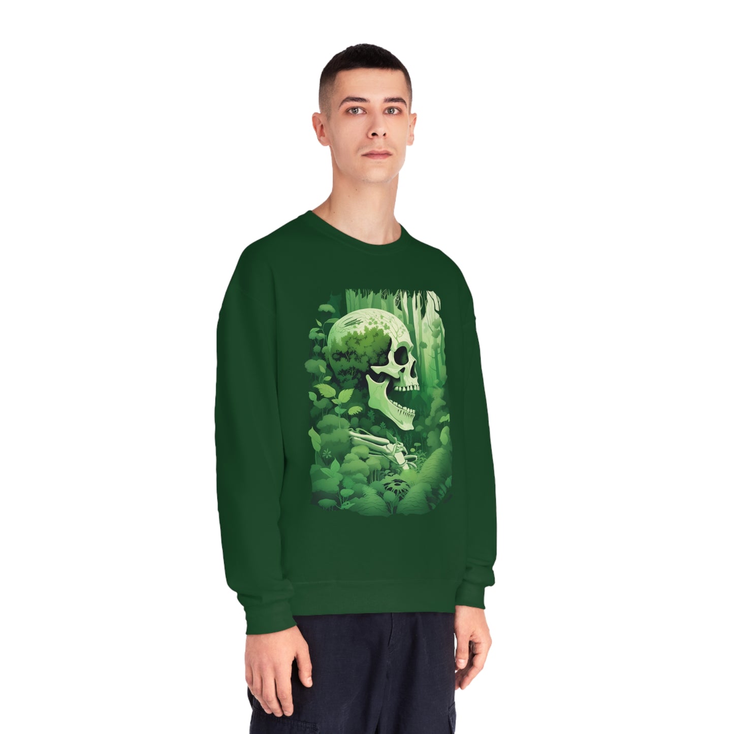 Green Overgrown Skeleton Unisex NuBlend® Crewneck Sweatshirt