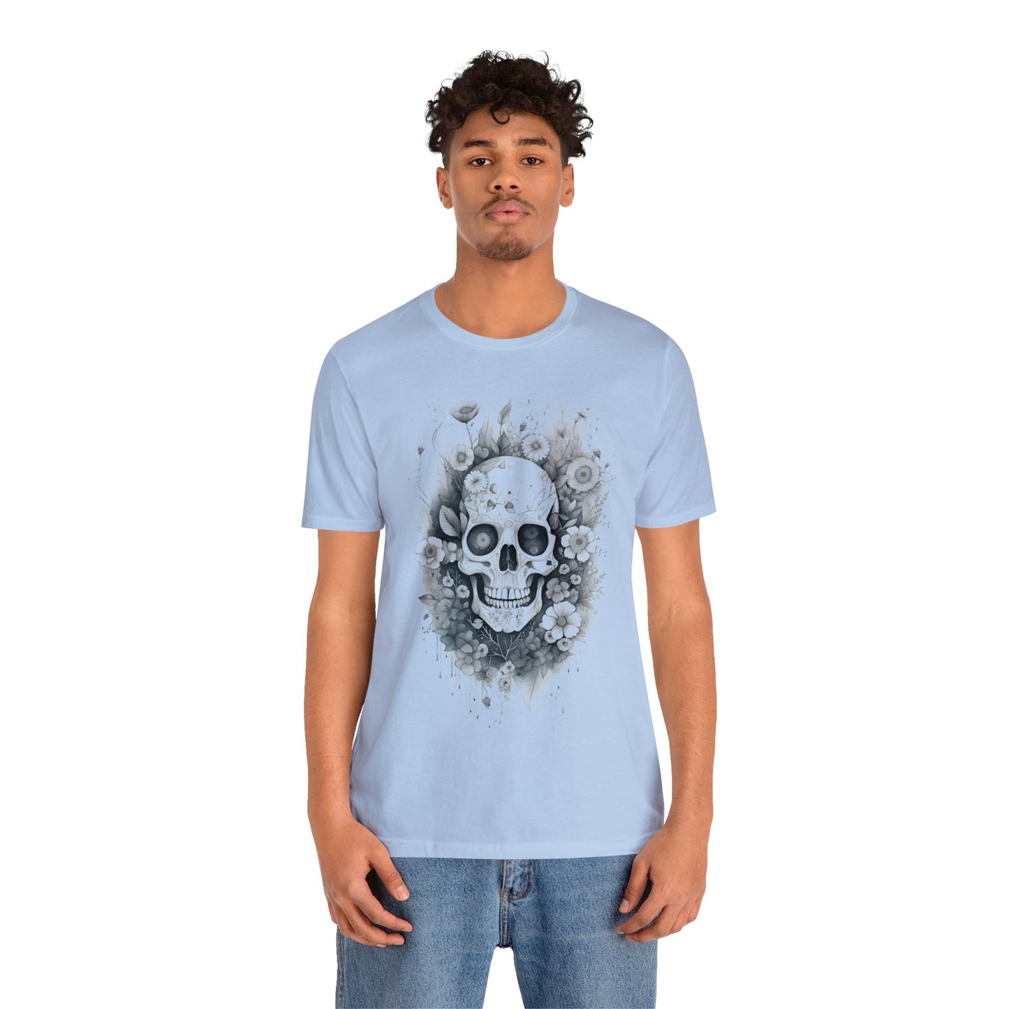 Floral Skull Unisex Jersey Short Sleeve Tee