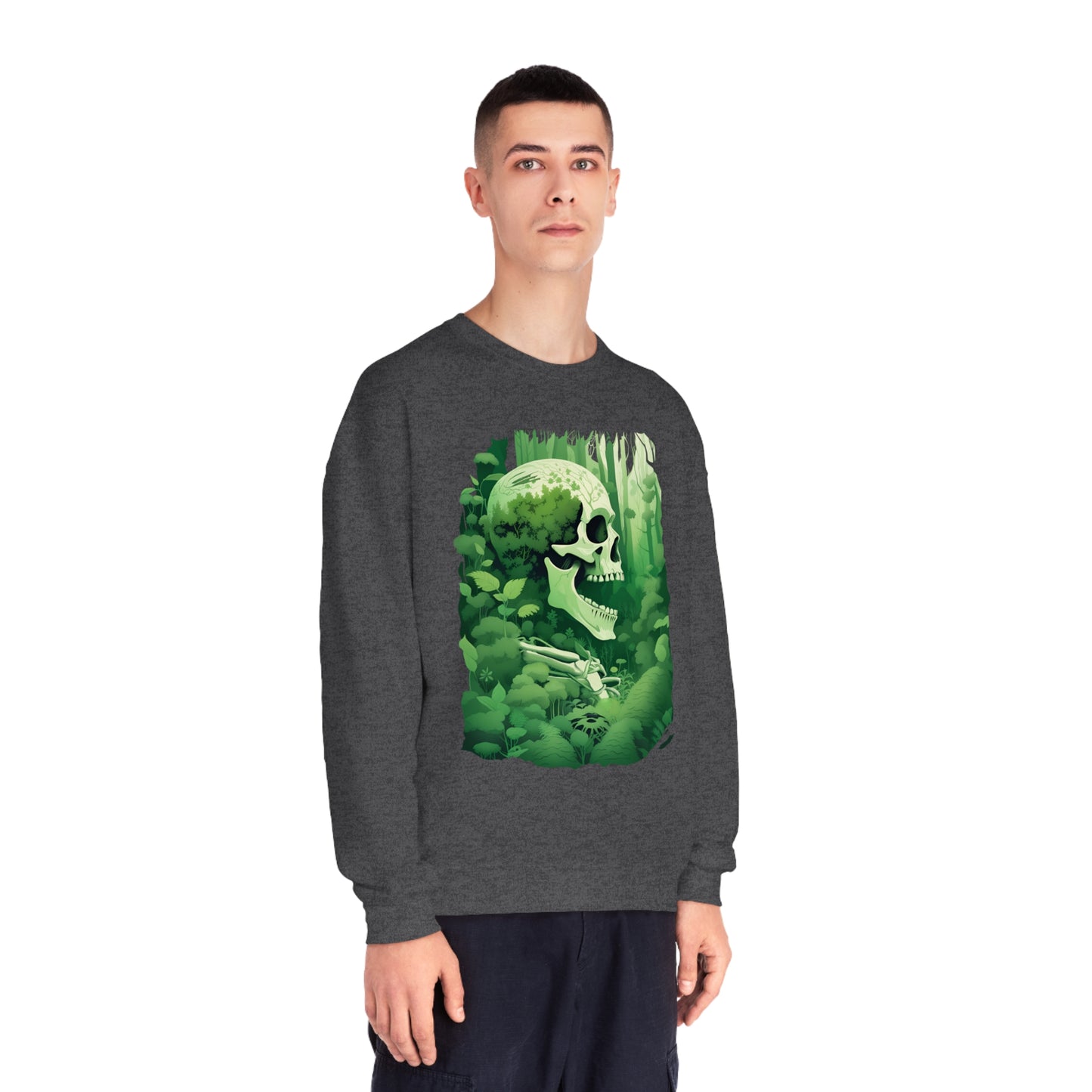 Green Overgrown Skeleton Unisex NuBlend® Crewneck Sweatshirt