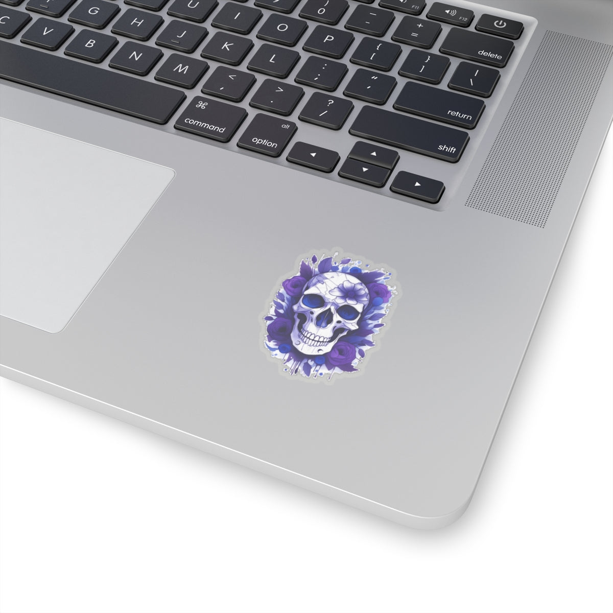 Purple floral skull Stickers