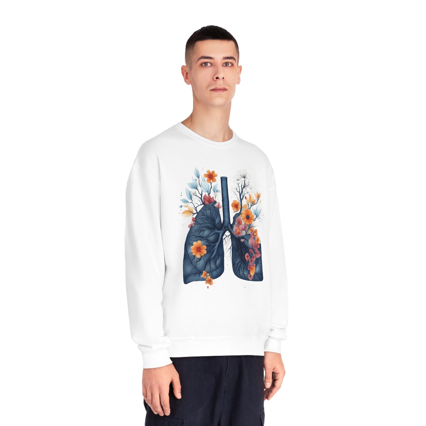 Floral lungs Unisex NuBlend® Crewneck Sweatshirt