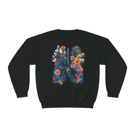 Floral lungs Unisex NuBlend® Crewneck Sweatshirt