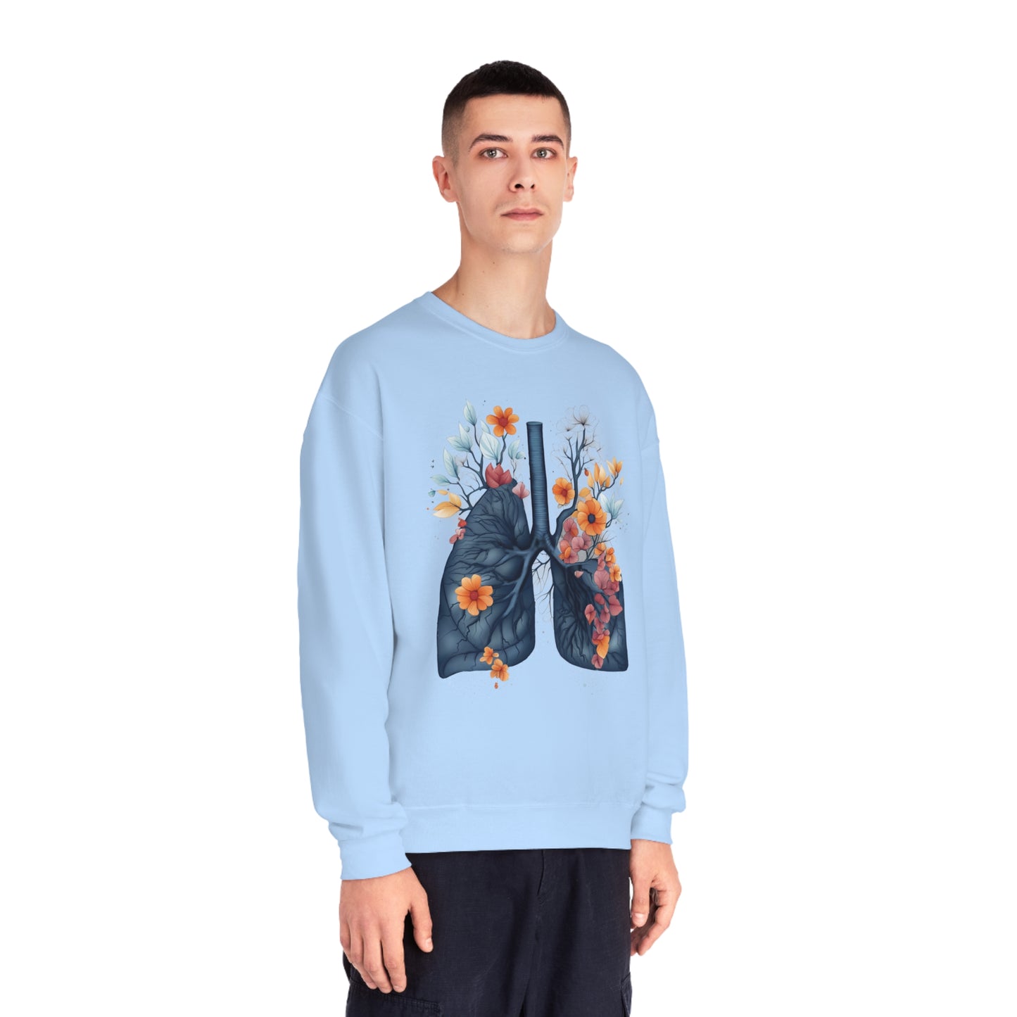 Floral lungs Unisex NuBlend® Crewneck Sweatshirt