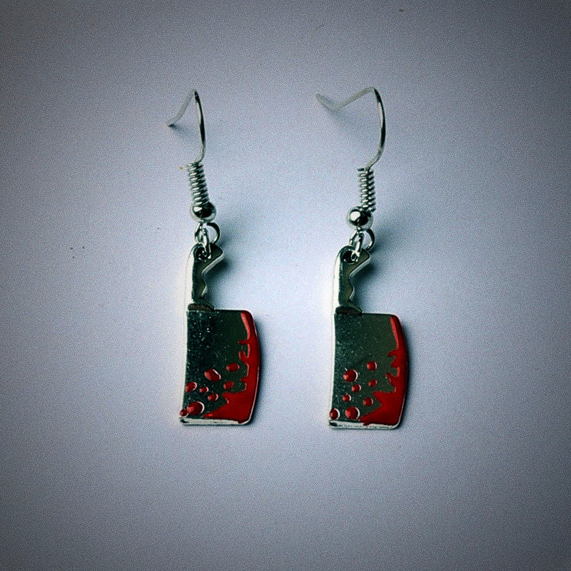 Halloween Horror Style Shaped Kitchen Knife Earrings