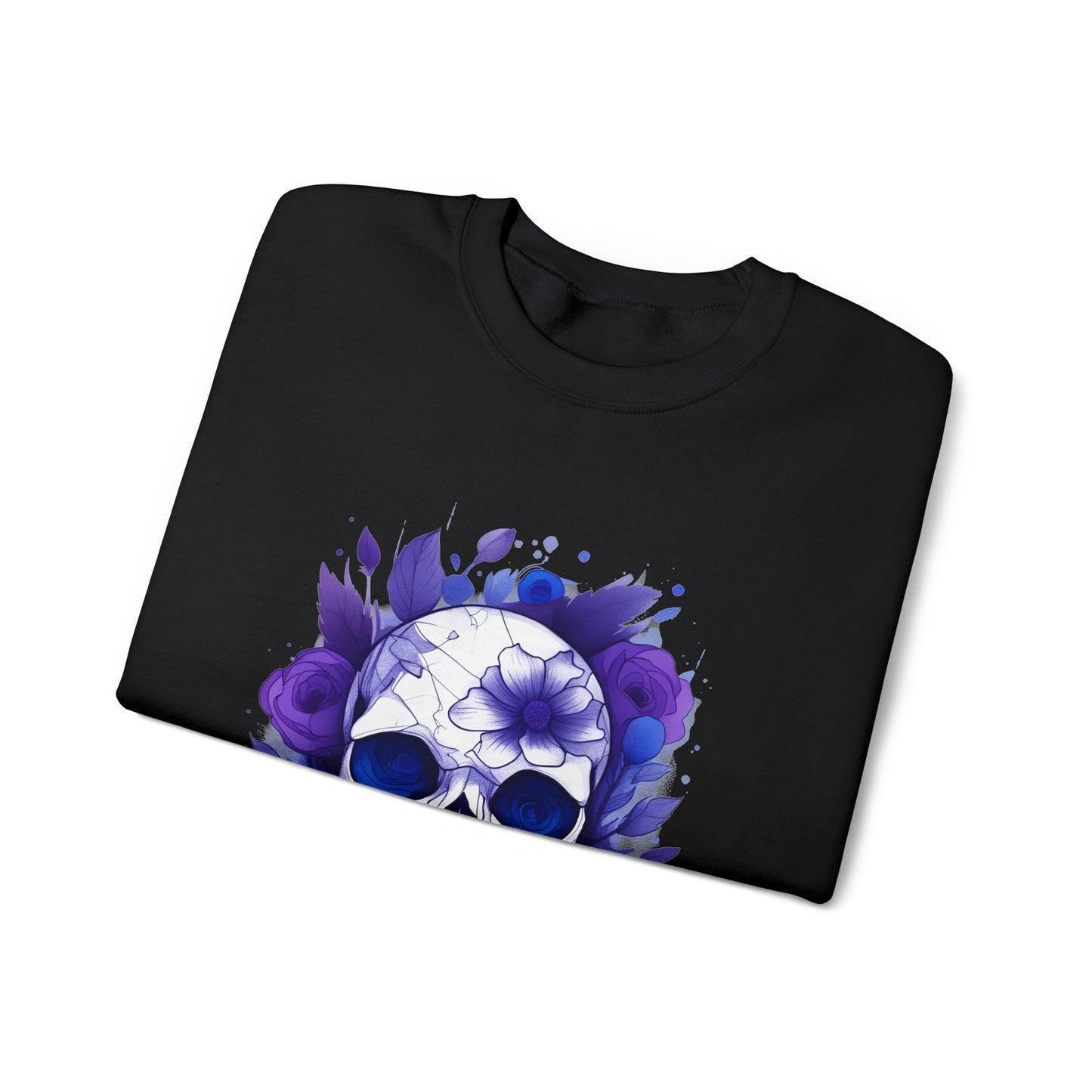 Skull and Flowers Unisex Heavy Blend™ Crewneck Sweatshirt