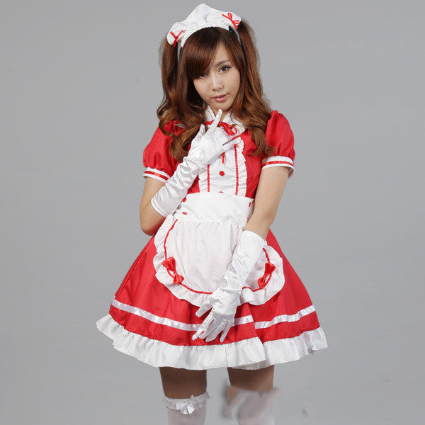 Black and white maid anime costume
