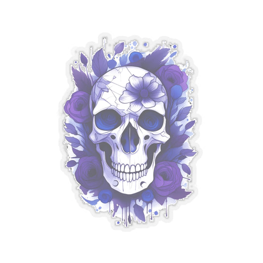 Purple floral skull Stickers