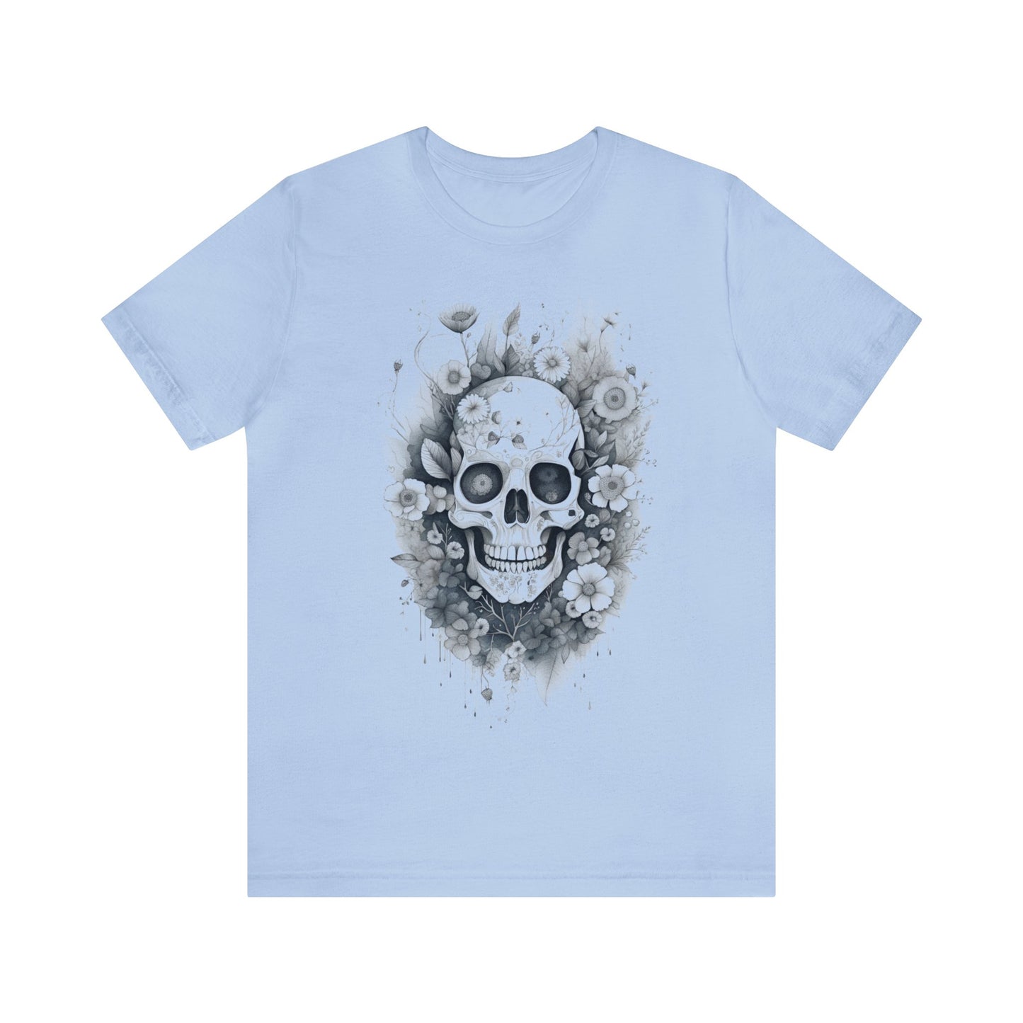 Floral Skull Unisex Jersey Short Sleeve Tee