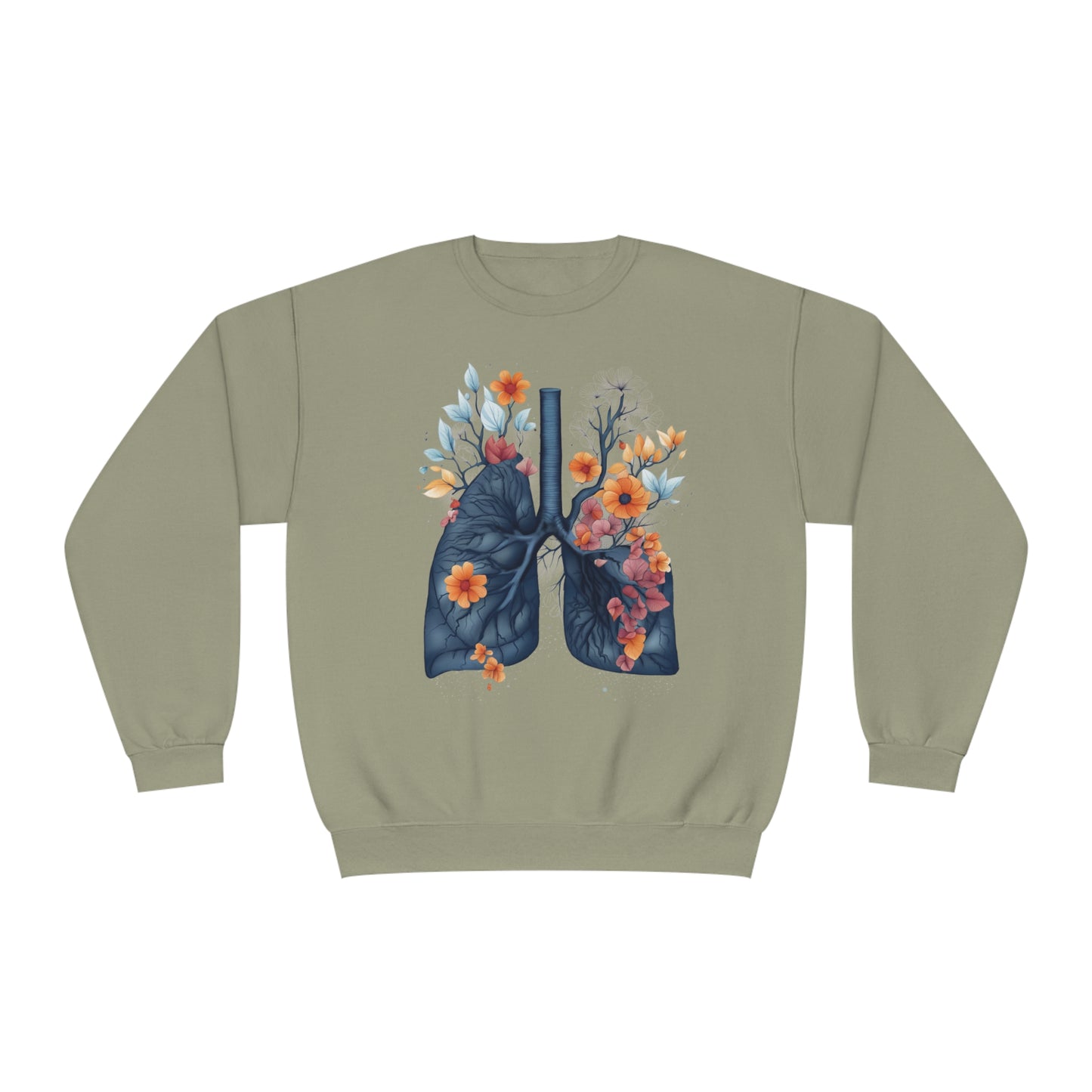 Floral lungs Unisex NuBlend® Crewneck Sweatshirt