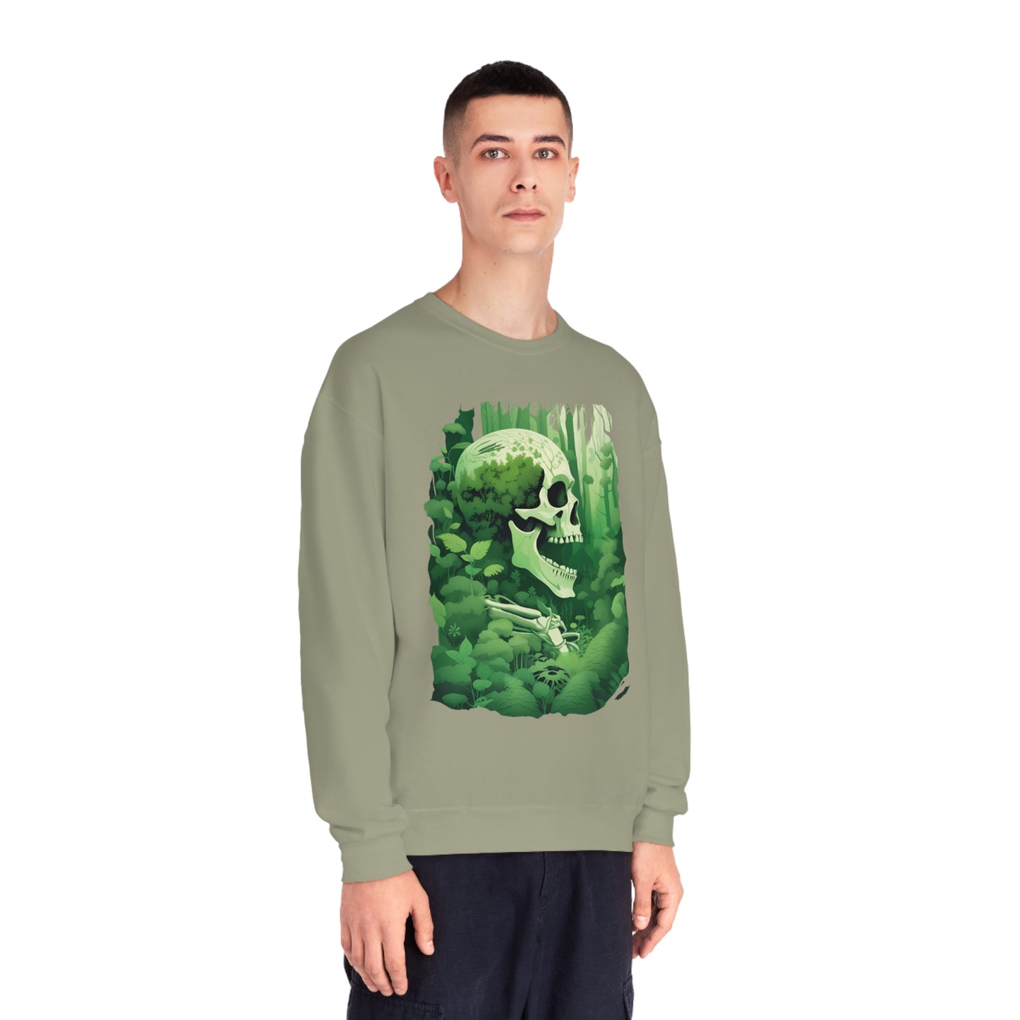 Green Overgrown Skeleton Unisex NuBlend® Crewneck Sweatshirt