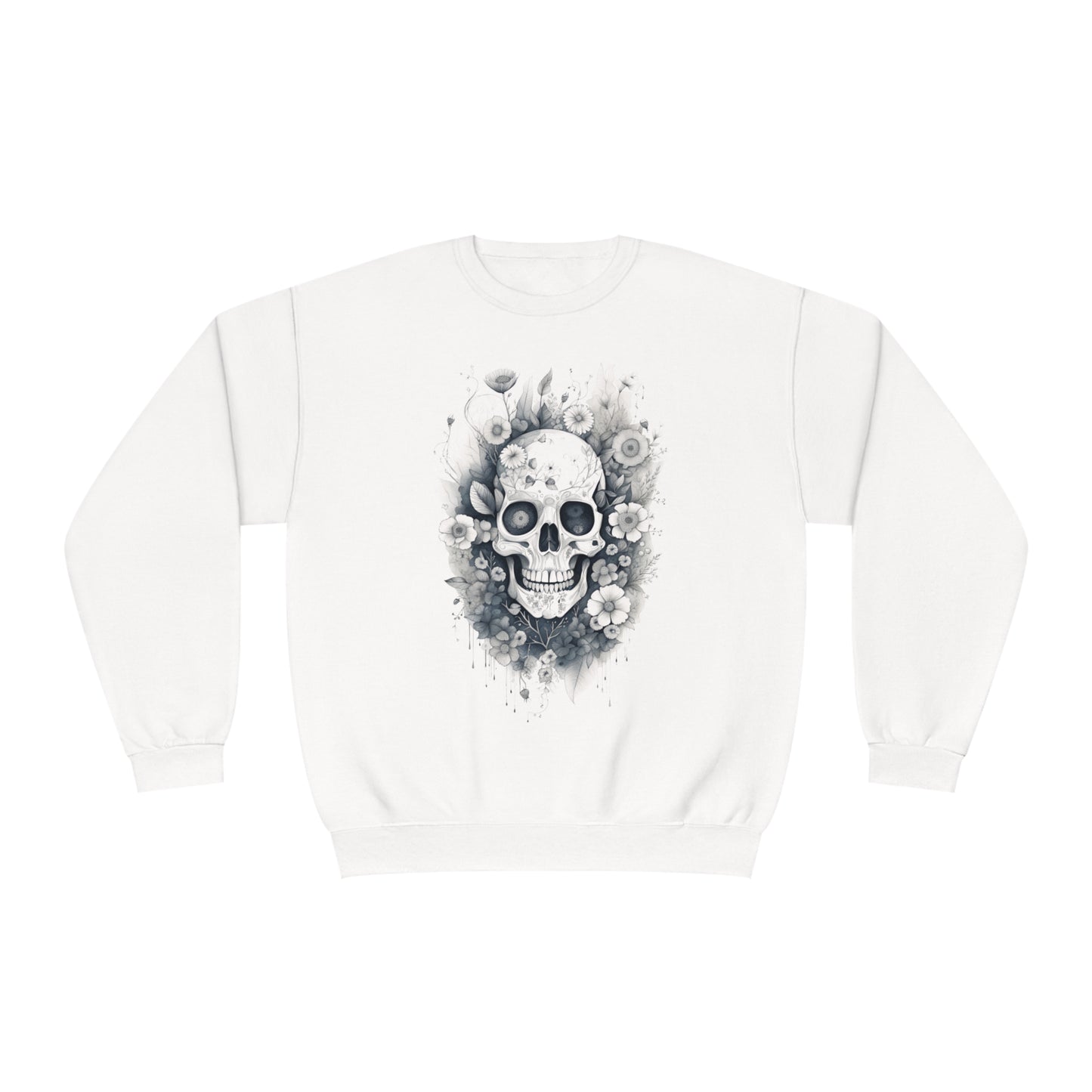 Floral Skull Unisex NuBlend® Crewneck Sweatshirt