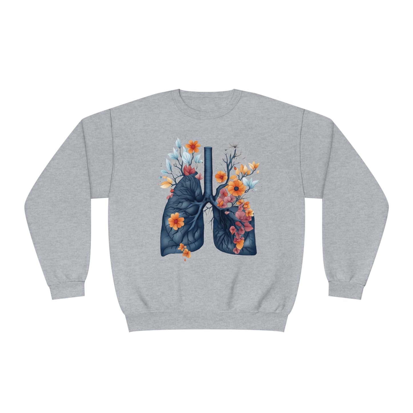 Floral lungs Unisex NuBlend® Crewneck Sweatshirt