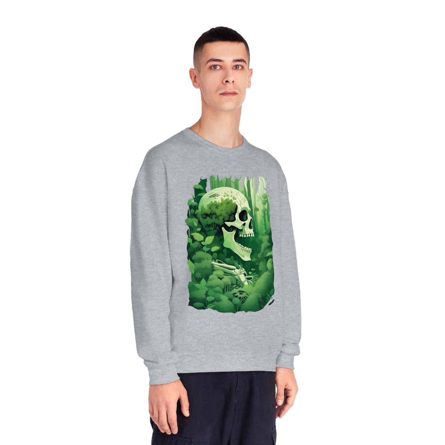 Green Overgrown Skeleton Unisex NuBlend® Crewneck Sweatshirt