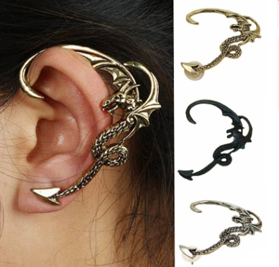 Flying Dragon Ear-Wrap Earring