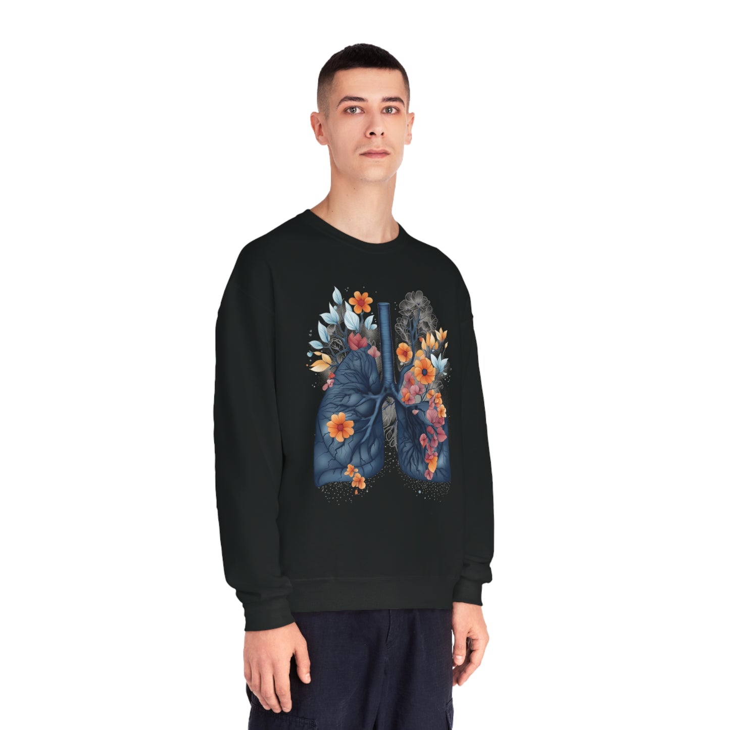 Floral lungs Unisex NuBlend® Crewneck Sweatshirt