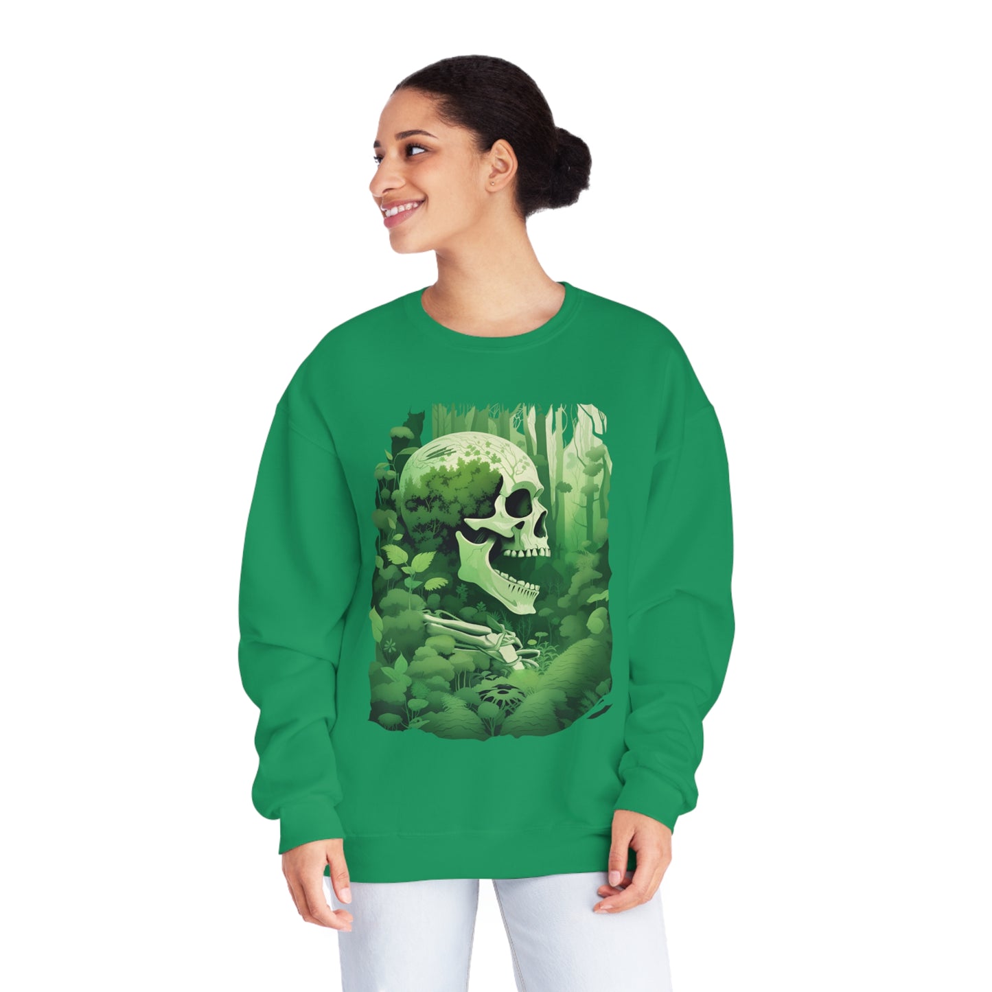 Green Overgrown Skeleton Unisex NuBlend® Crewneck Sweatshirt