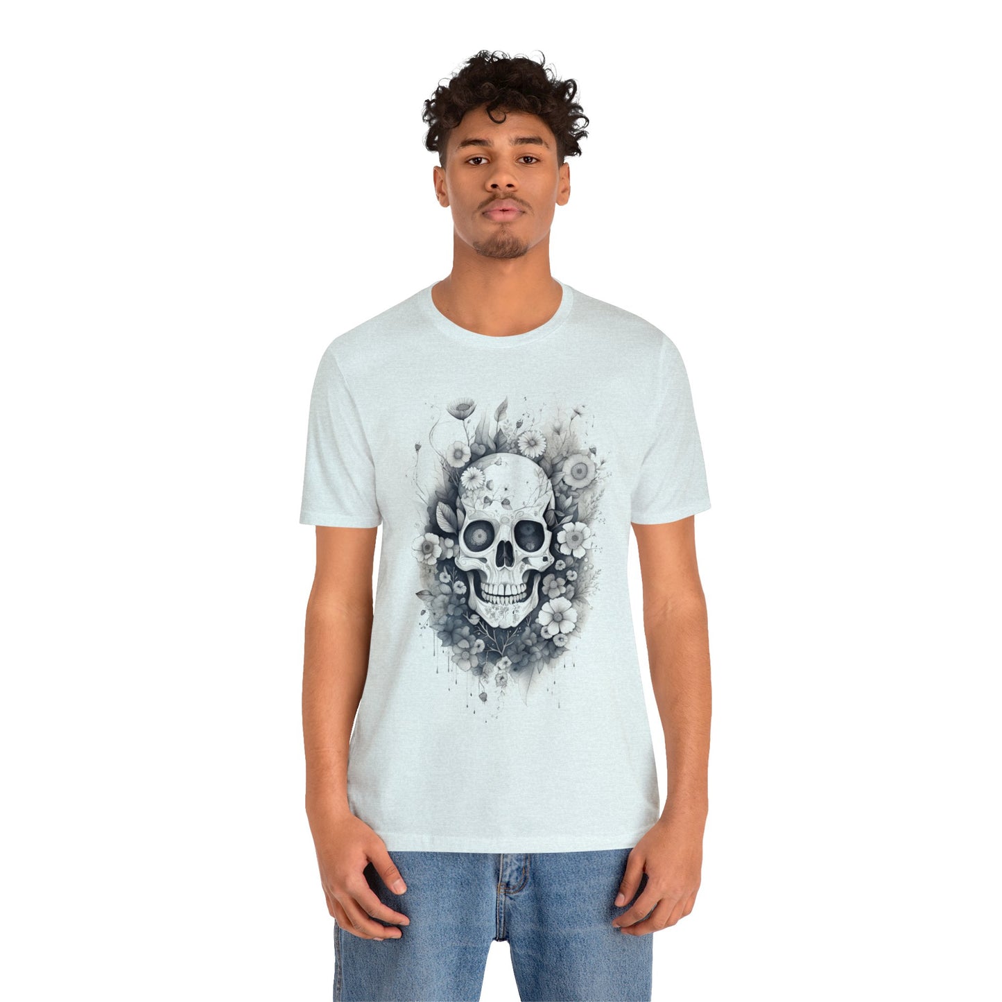 Floral Skull Unisex Jersey Short Sleeve Tee