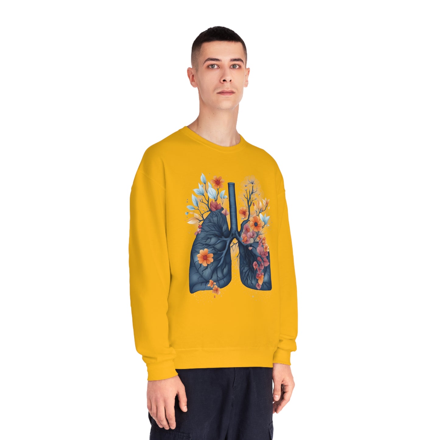 Floral lungs Unisex NuBlend® Crewneck Sweatshirt