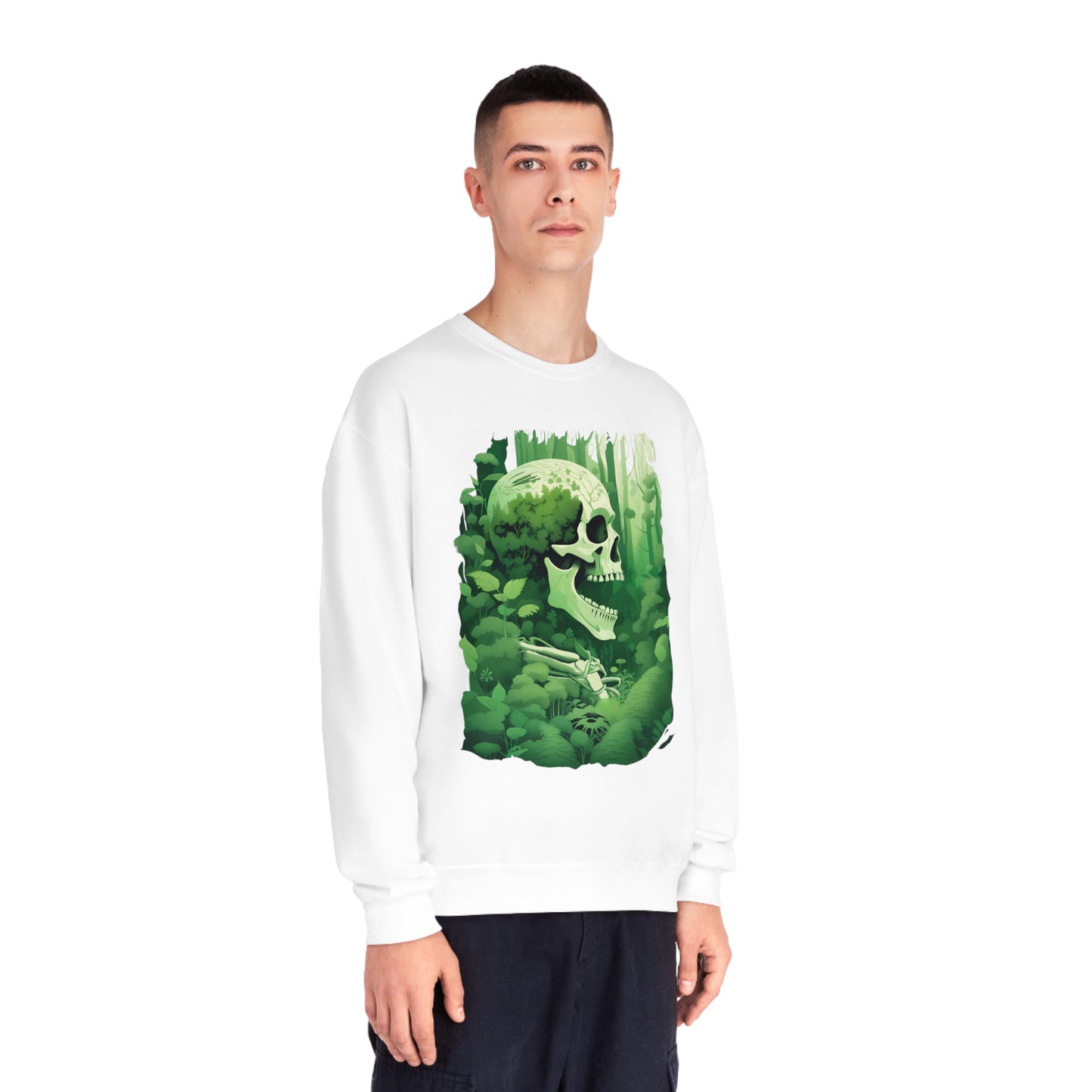 Green Overgrown Skeleton Unisex NuBlend® Crewneck Sweatshirt