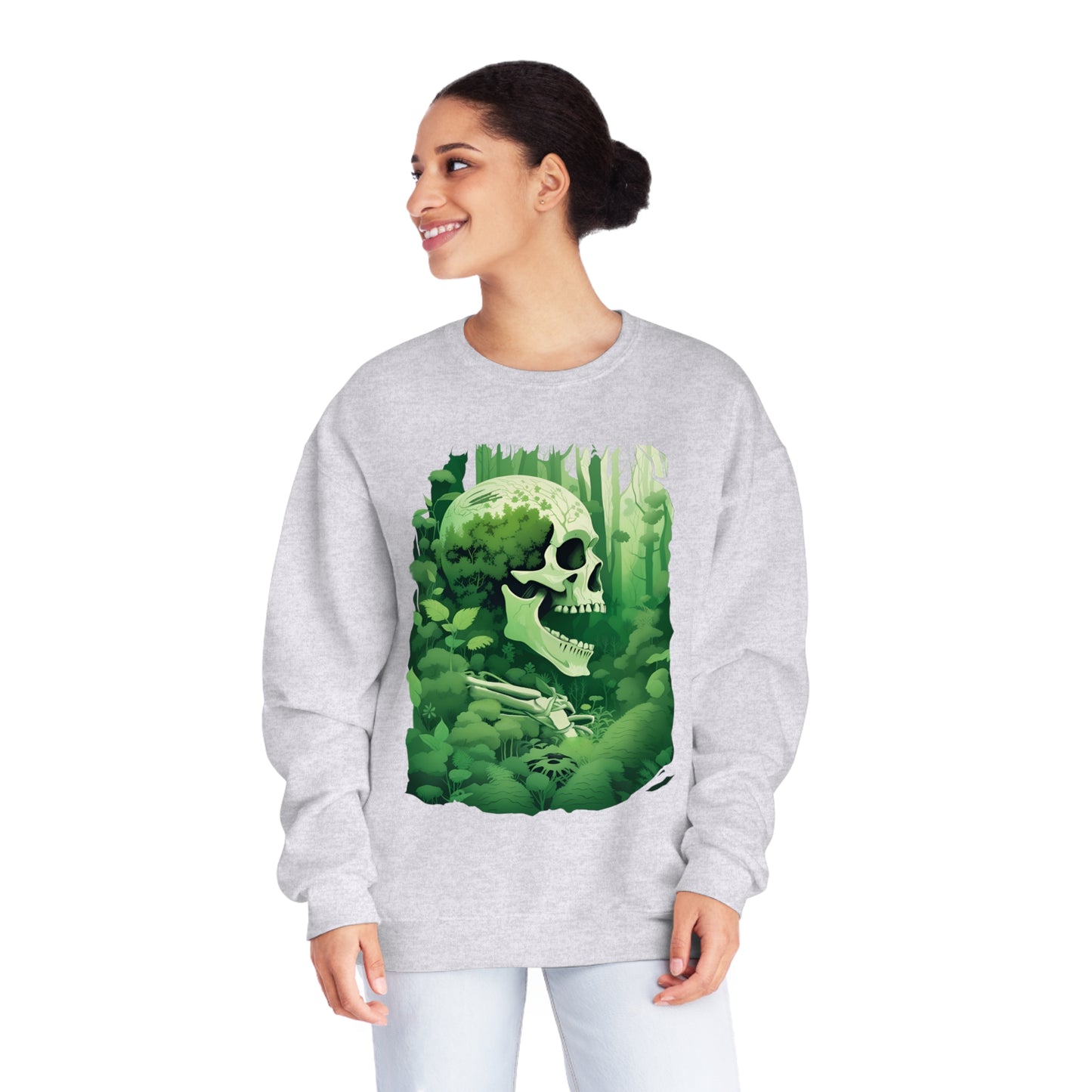 Green Overgrown Skeleton Unisex NuBlend® Crewneck Sweatshirt