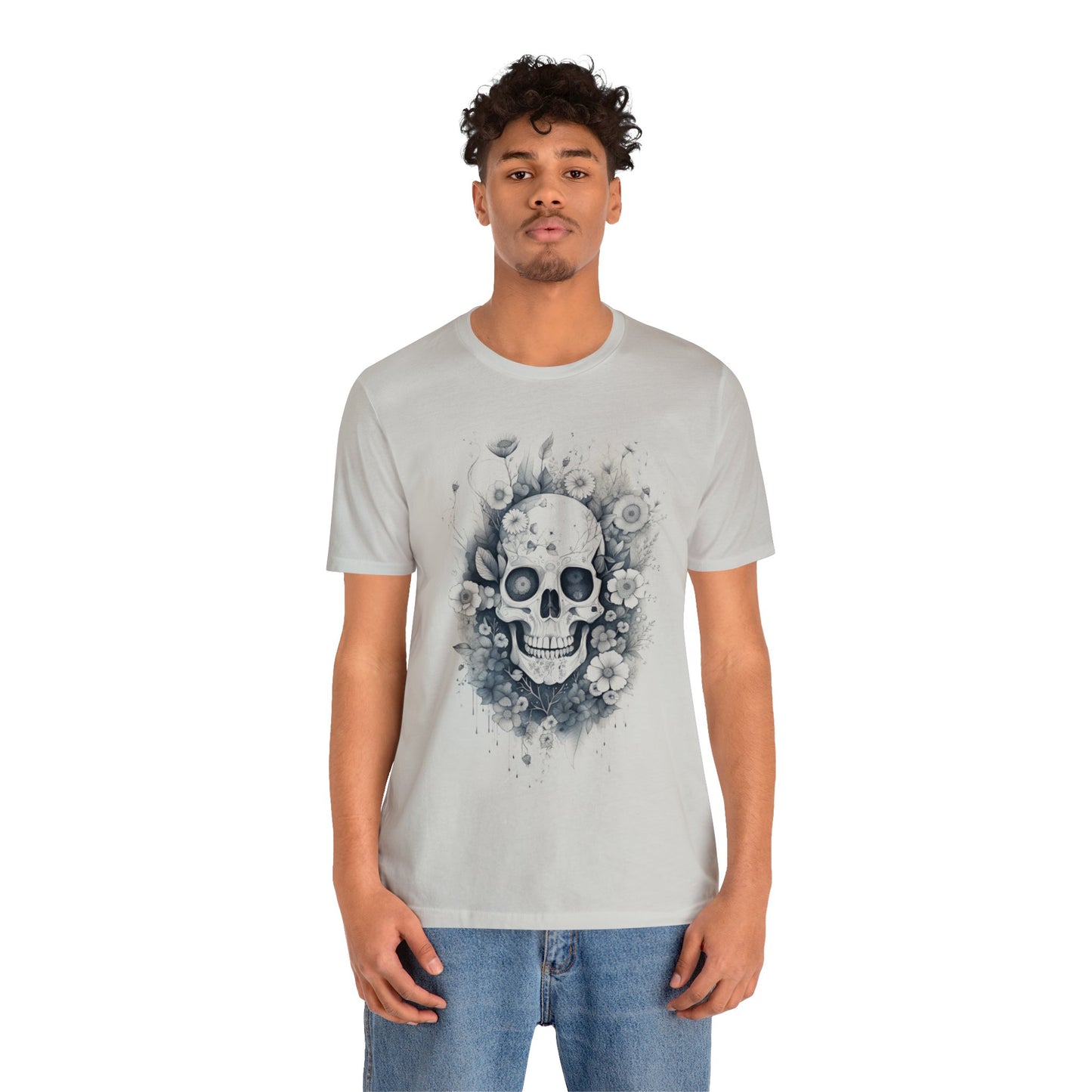 Floral Skull Unisex Jersey Short Sleeve Tee