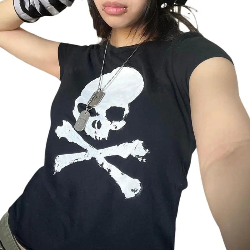 Women’s Skull Crop Top