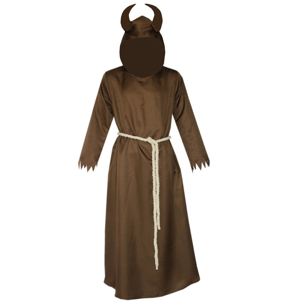 Medieval Horned Wizard Cloak Cosplay Costume